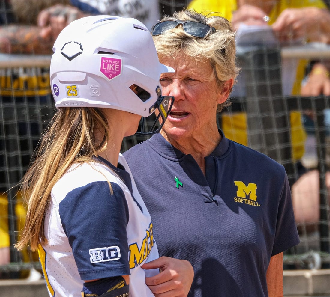 Michigan Coach Carol Hutchins Softball Wins Leader Retires Field Level Media Professional 