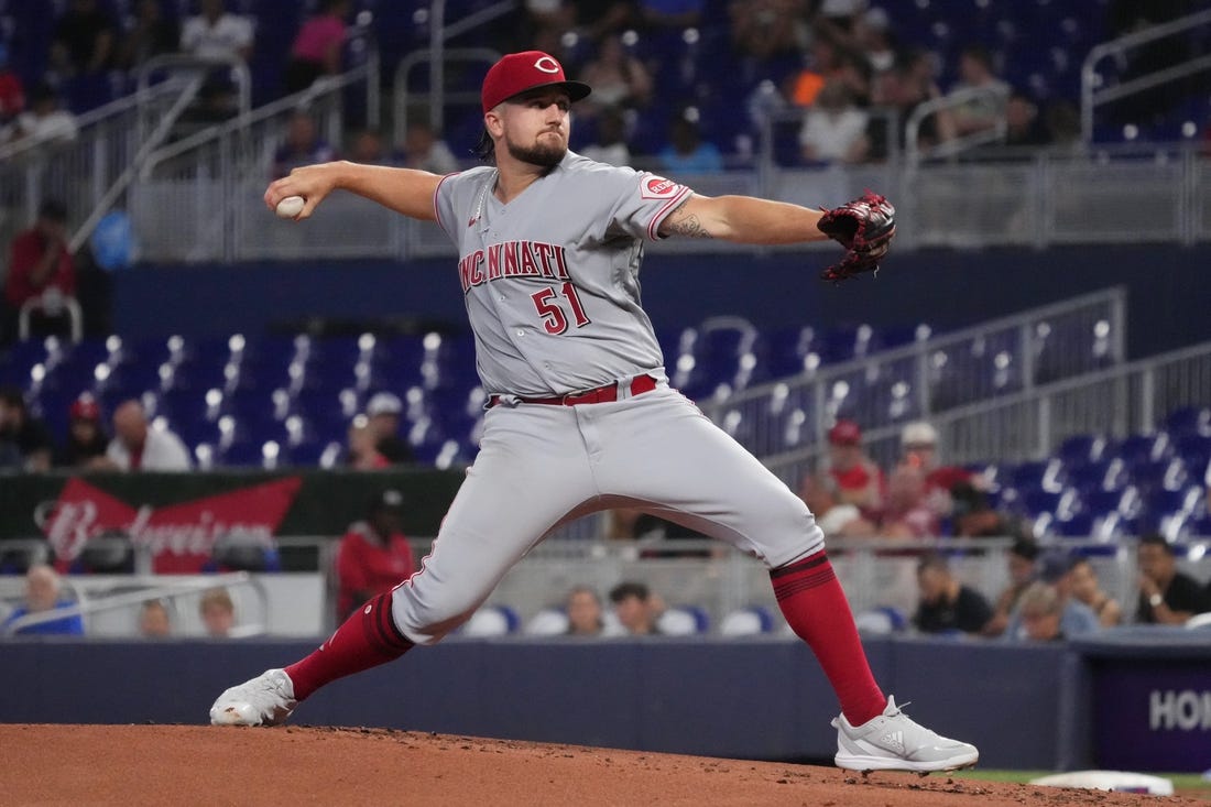 Graham Ashcraft flirts with complete game as Reds top Marlins - Field Level  Media - Professional sports content solutions
