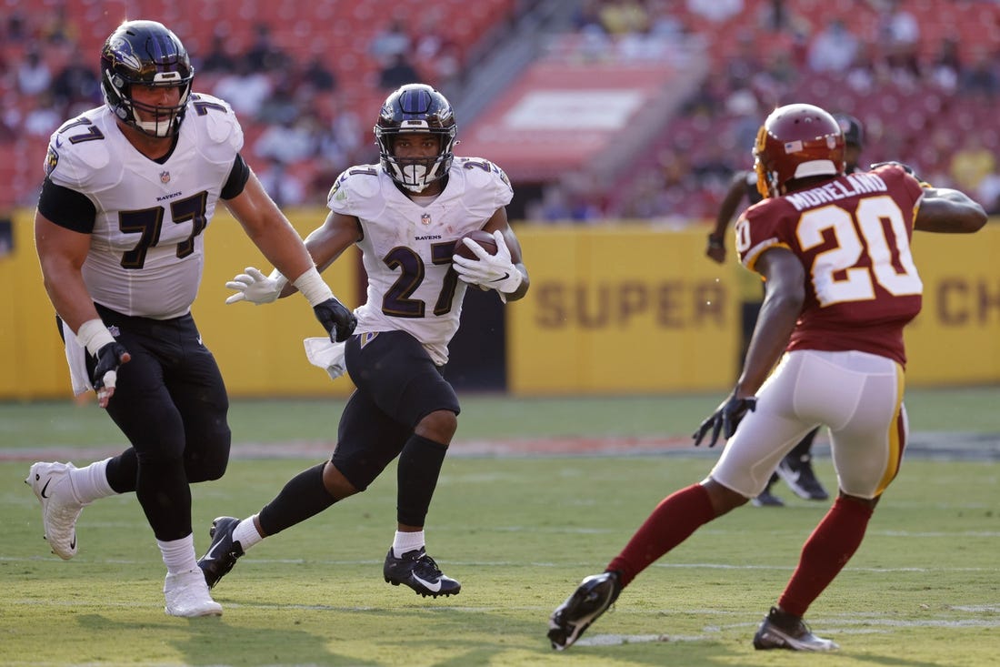 Report: Ravens RB J.K. Dobbins (knee) to be inactive vs. Jets - Field ...