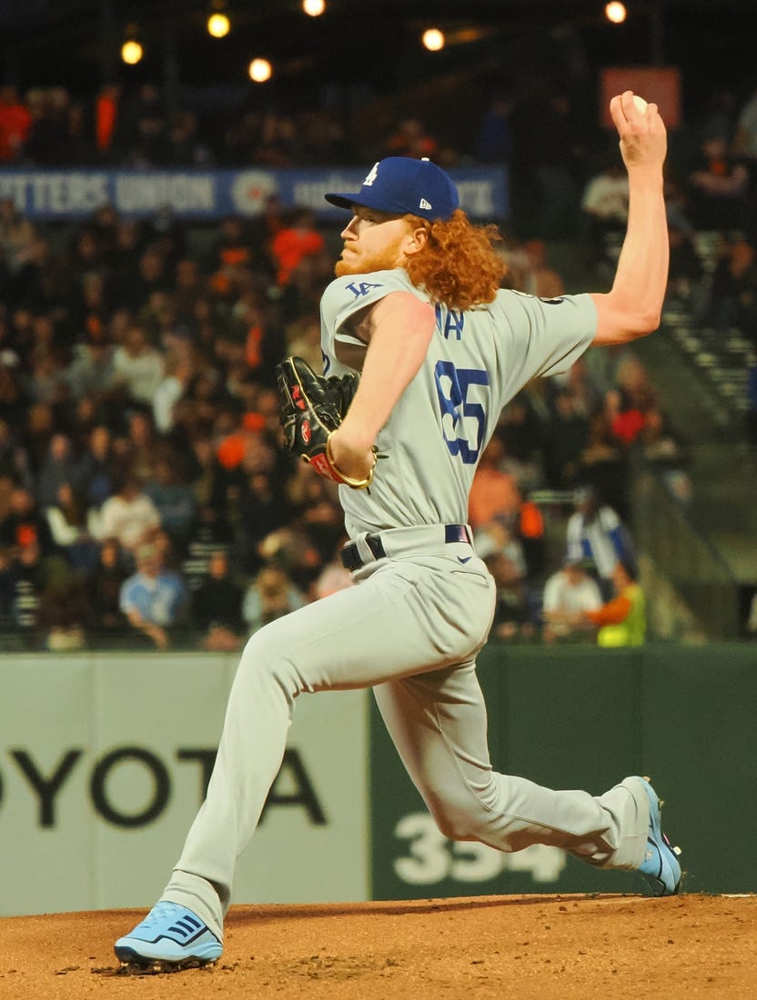 Dustin May leads Dodgers to shutout win over Giants - Field Level