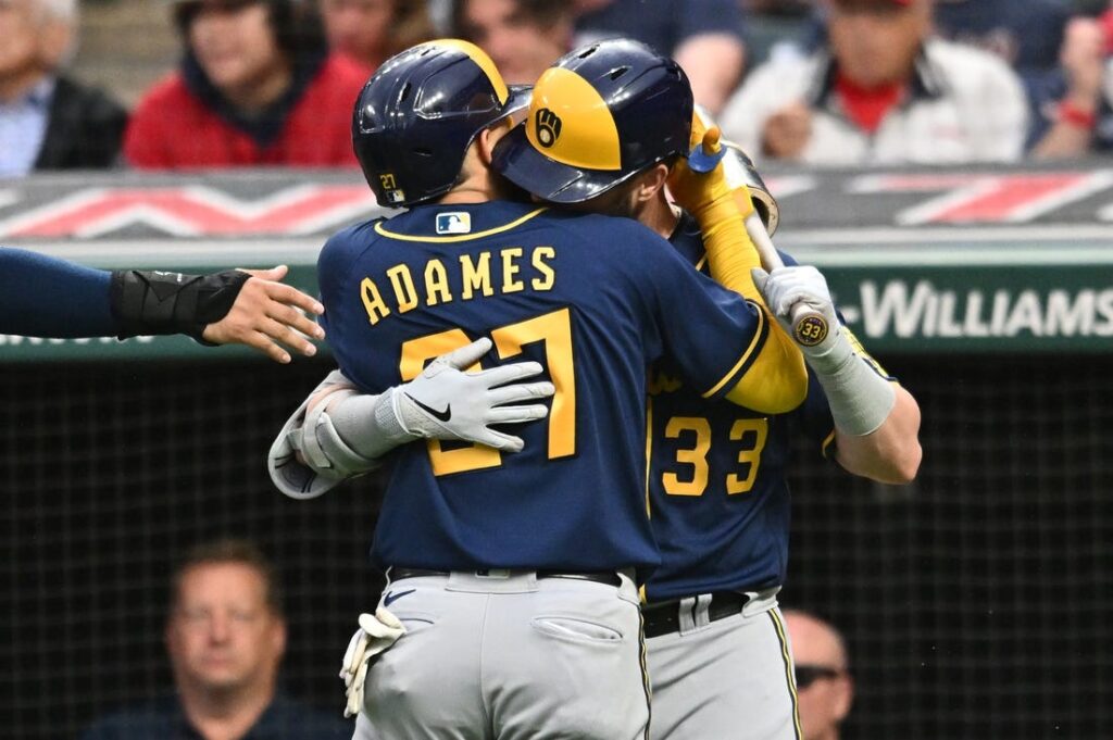 Milwaukee Brewers Christian Yelich Willy Adames and William