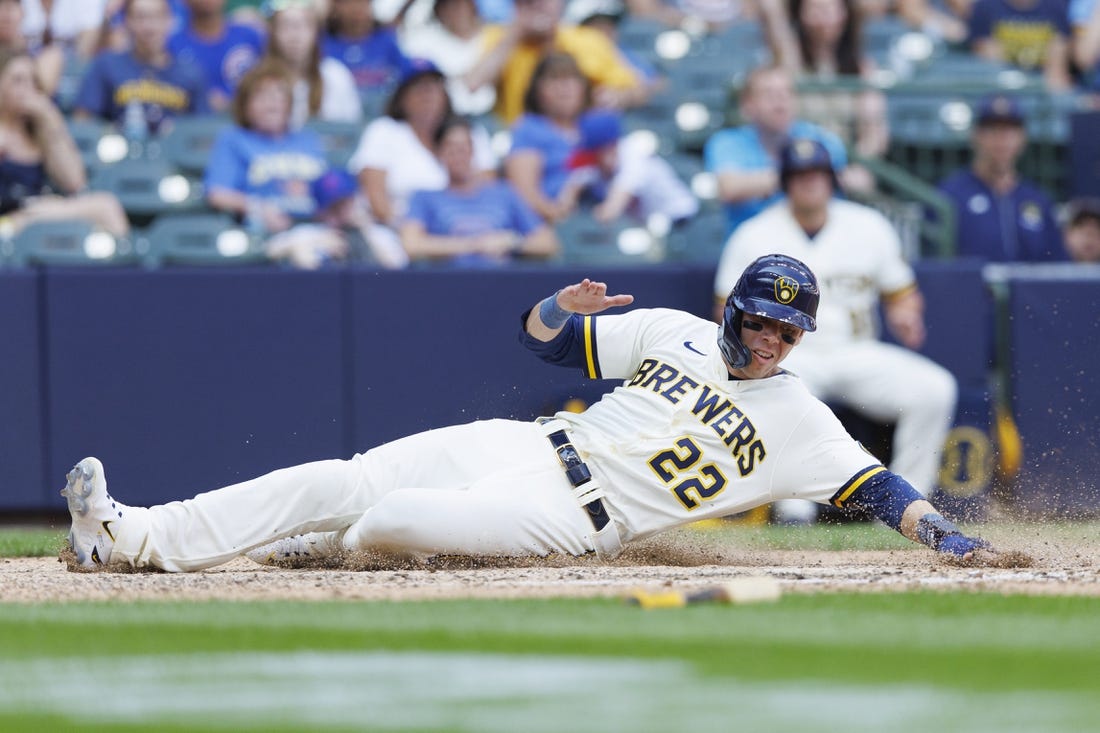 Christian Yelich, Brewers continue series vs. struggling Cubs - Field ...