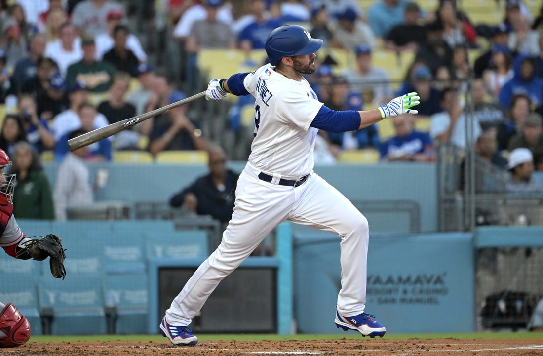 Dodgers move J.D. Martinez to injured list, recall Michael Busch