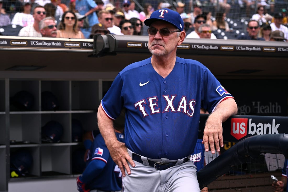 Texas Rangers manager Bruce Bochy leads the Rangers to a sweep of the  Phillies