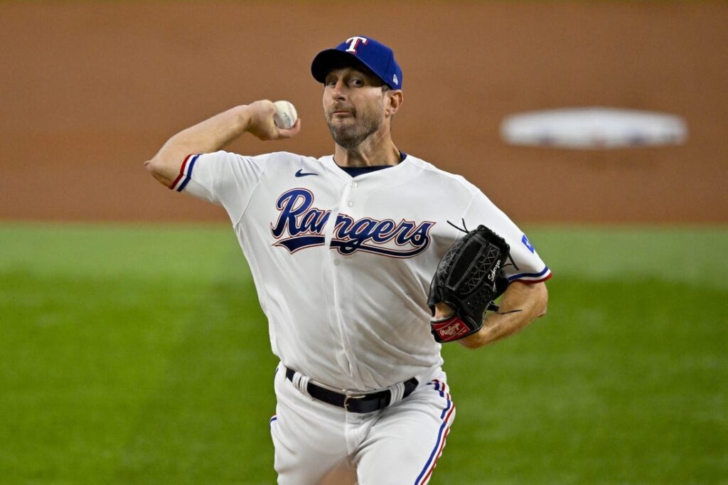 To the Max: See photos as Max Scherzer earns the win in his Rangers debut