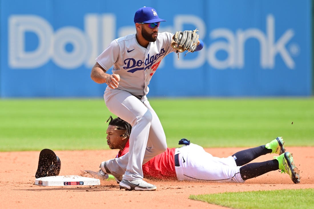 Dodgers-Guardians suspended by rain, to resume Thursday