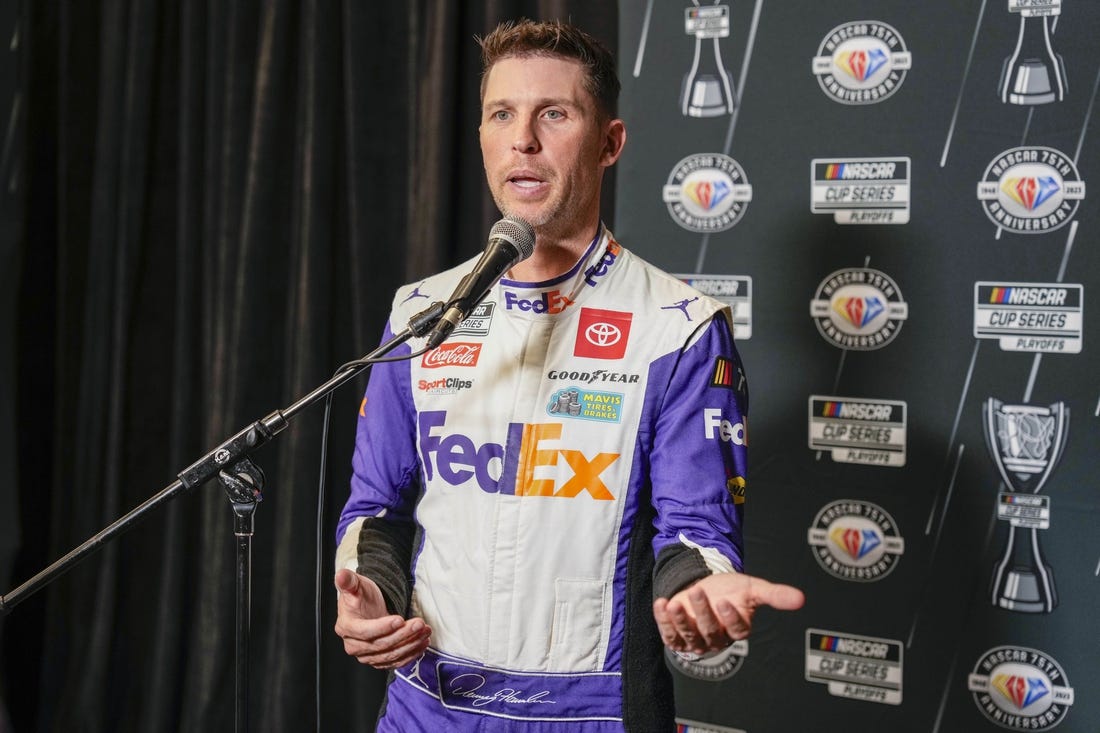 NASCAR Cup Series Playoff Media Day: Denny Hamlin talks 2024 plans ...