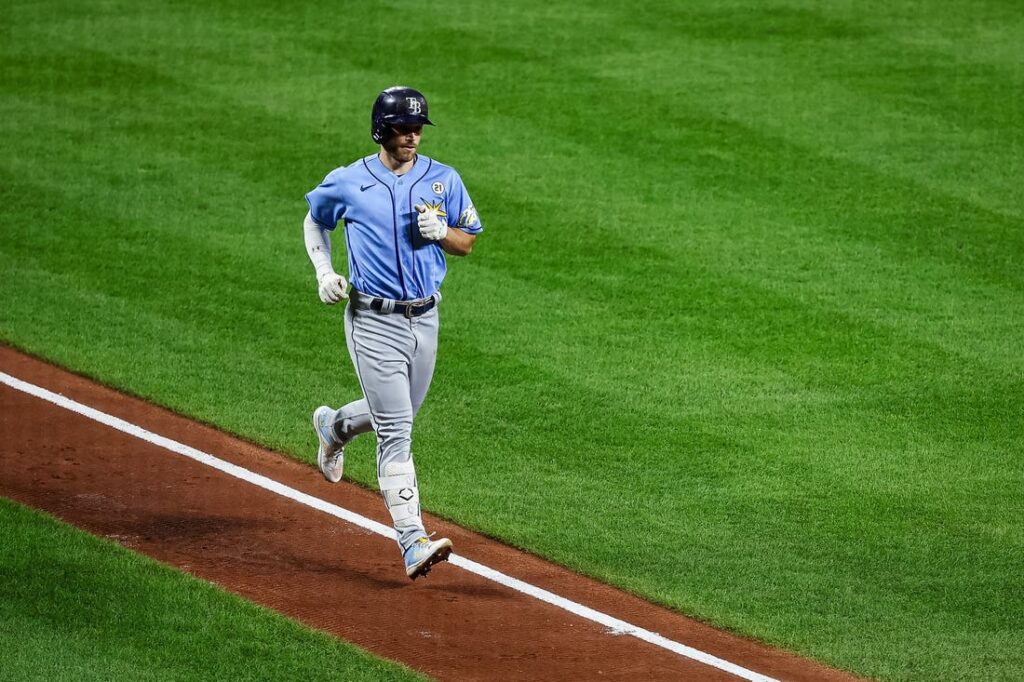 MLB on X: In a virtual tie atop the AL East, the @Orioles and  @RaysBaseball start a 4-game set tonight. 