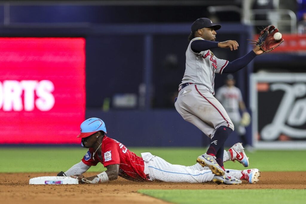 Eighth-inning home run deluge for Marlins against Braves as Burger