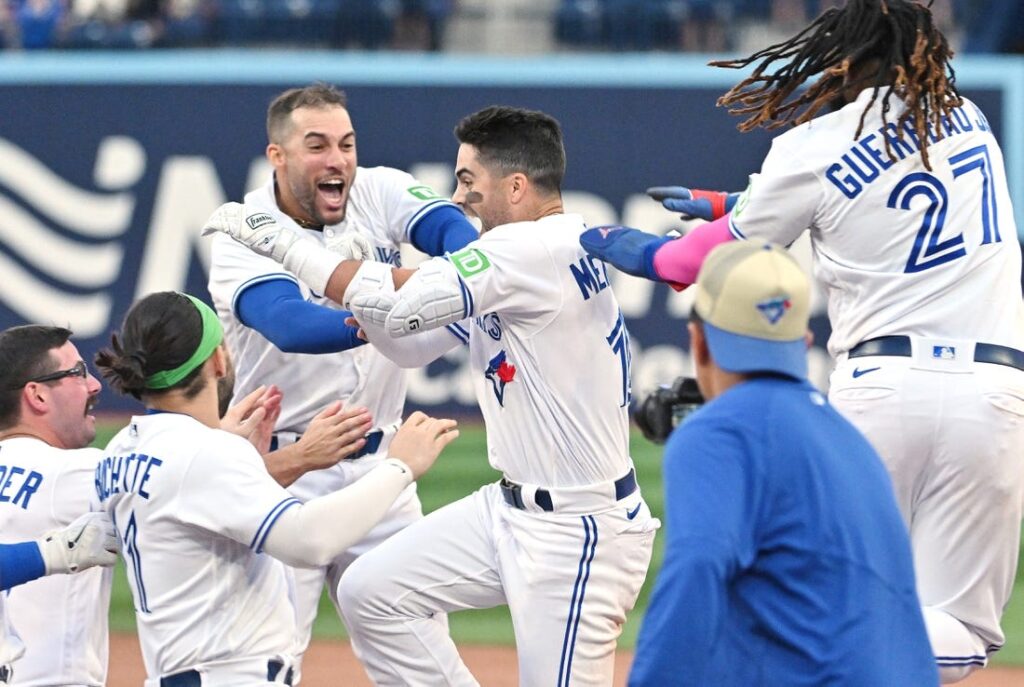 Merrifield has winning hit in 13th inning as Blue Jays rally past