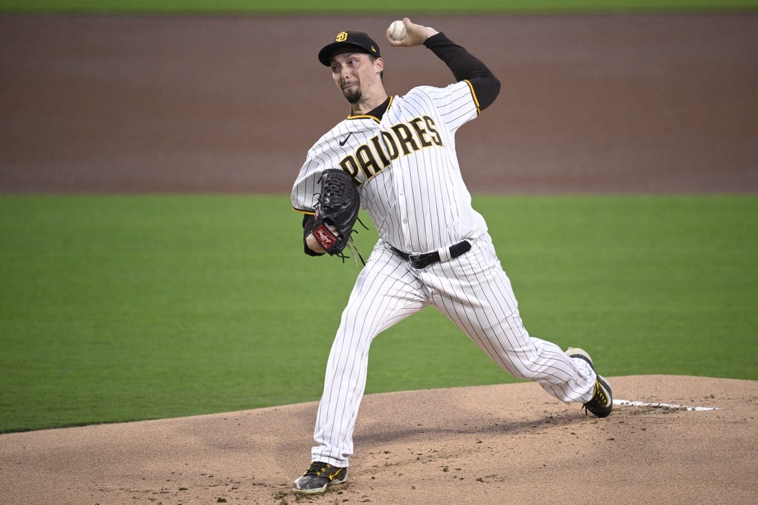 Padres working on combined no-hitter after starter Blake Snell removed in  8th inning vs Rockies