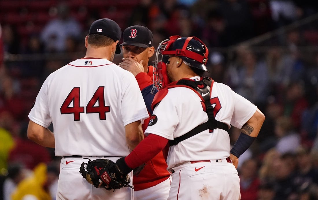 Boston Red Sox pitching coach Dave Bush, who took no-hitters into