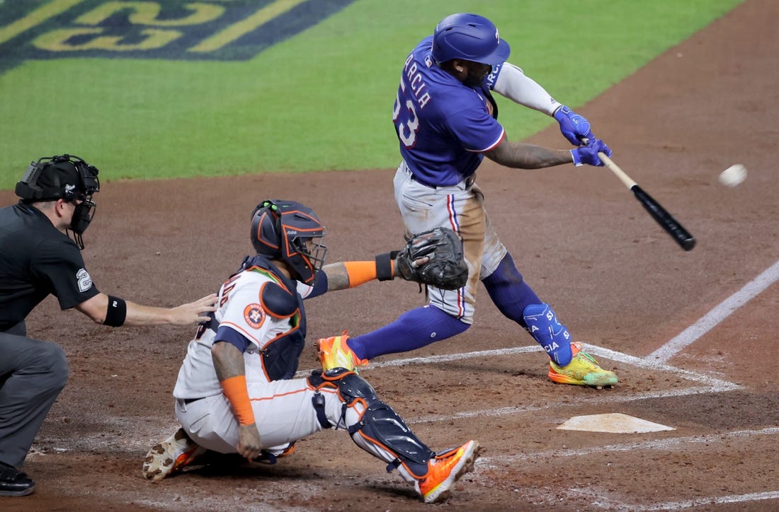 Rangers, Adolis Garcia rock Astros late to force Game 7 in ALCS