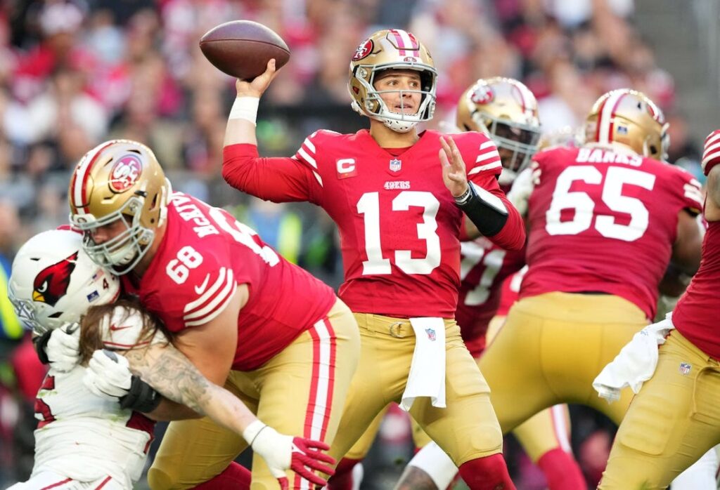 Brock Purdy tosses four touchdowns as 49ers blitz Cardinals - Field ...