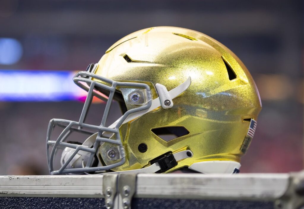 Notre Dame football helmets