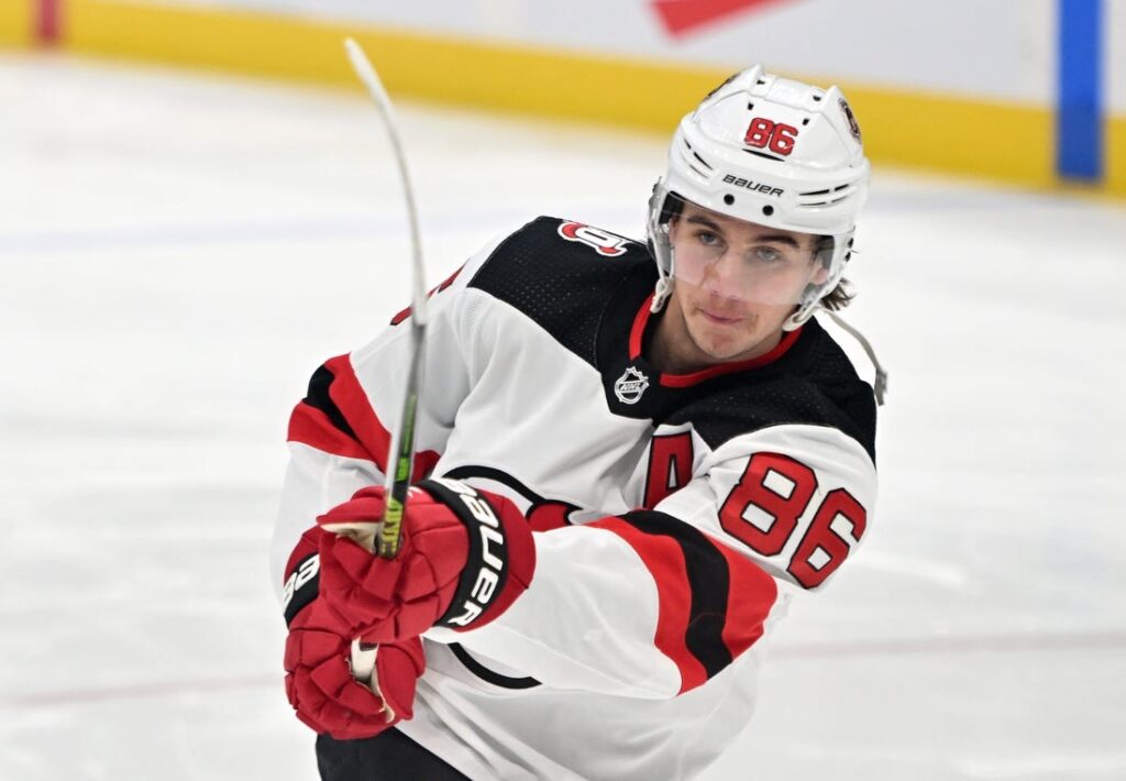 jack hughes devils warms