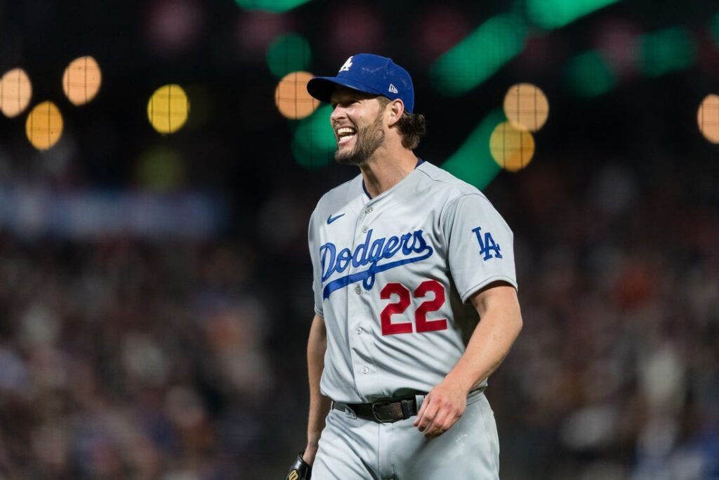 Clayton Kershaw reacts