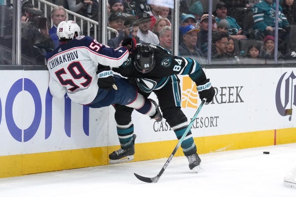 sharks, blue jackets