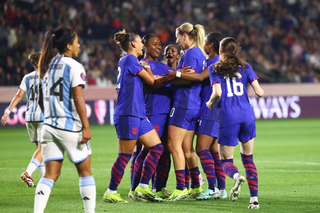 Jaedyn Shaw scores twice as U.S. routs Argentina in W Gold Cup - Field ...