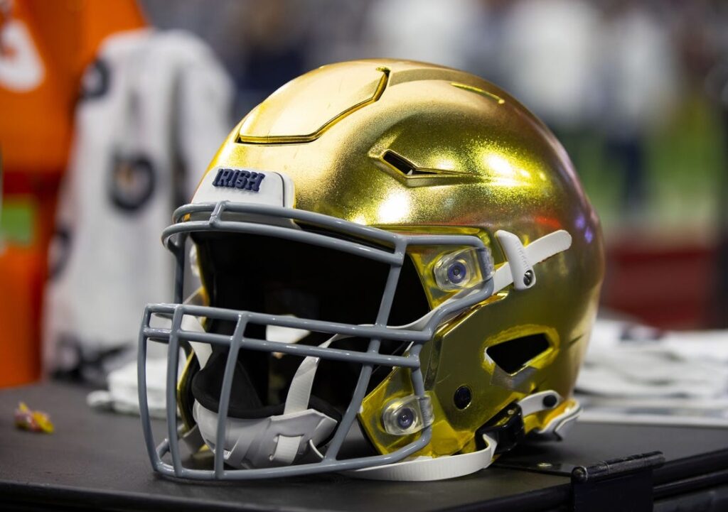 notre dame football helmet