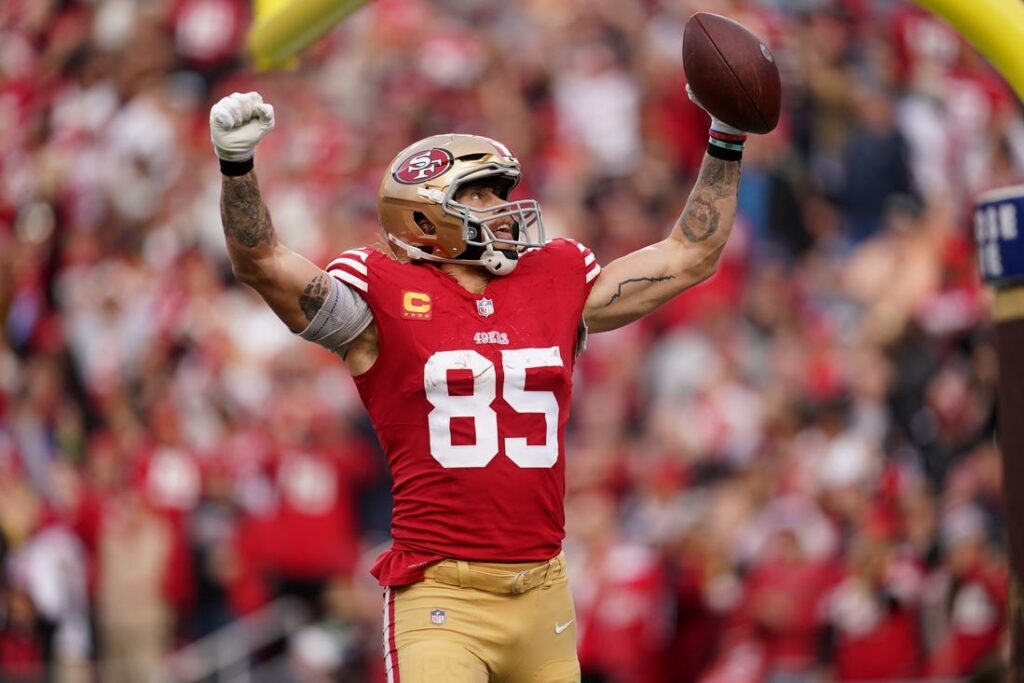 george kittle 49ers celebrate