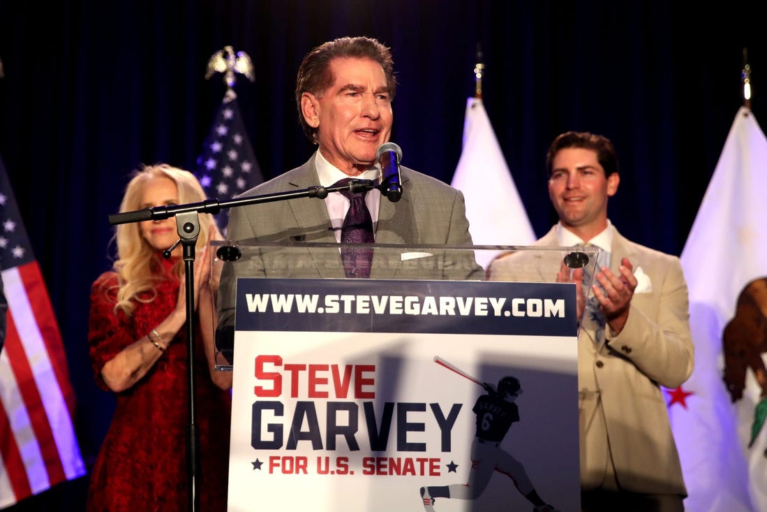 ExMLB star Steve Garvey moves on in California Senate race Field