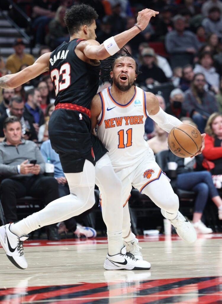 Jalen Brunson scores 45 as Knicks top Trail Blazers - Field Level Media ...