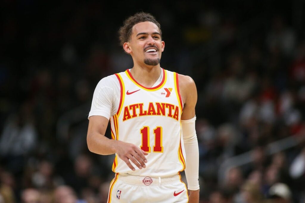 trae young hawks react