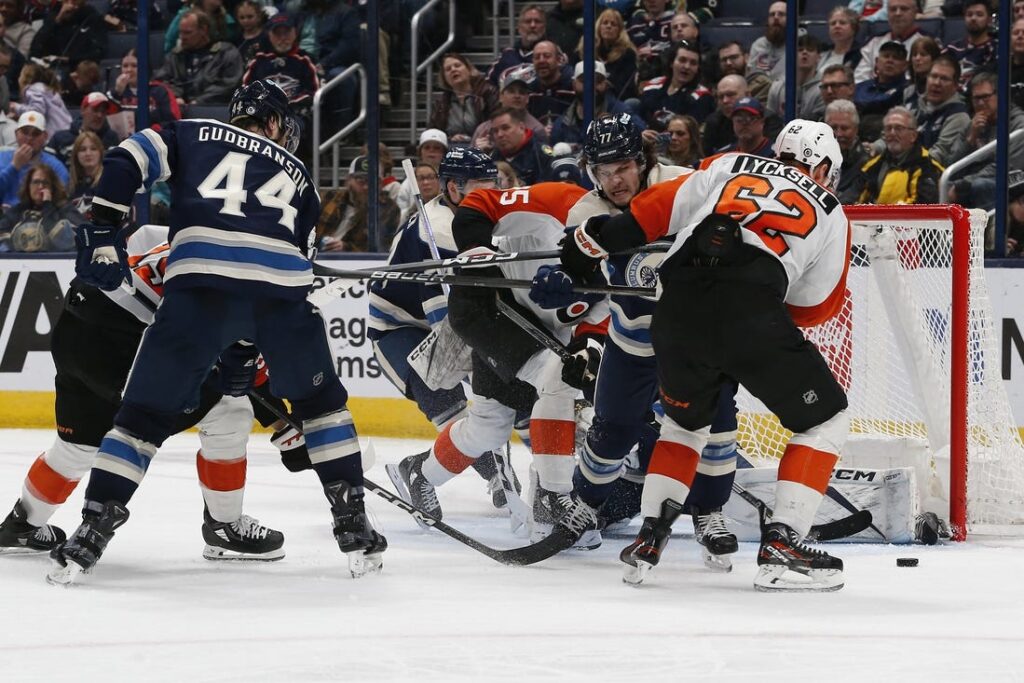 blue jackets, flyers