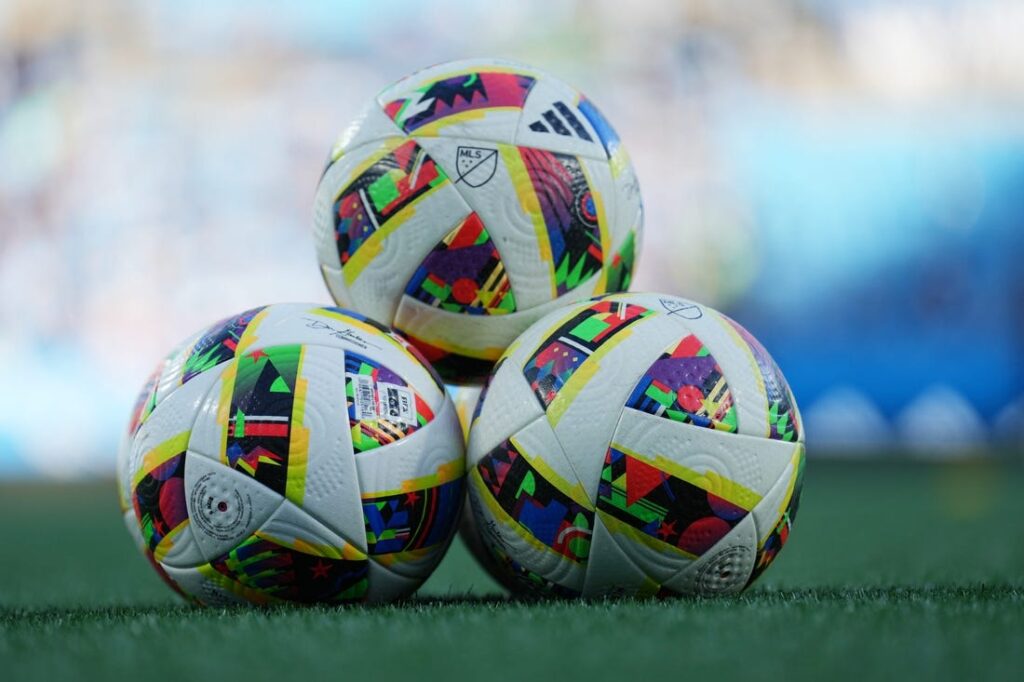 mls soccer balls general view