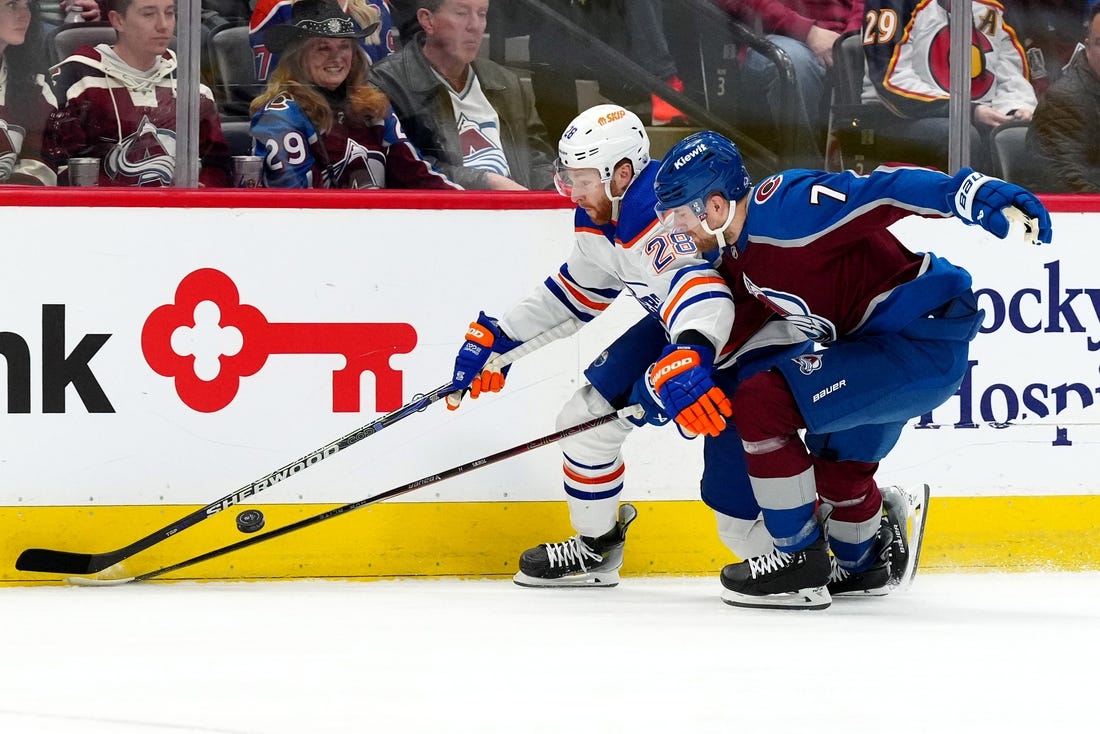 Nathan MacKinnon reaches 140 points as Avs crush Oilers Field Level