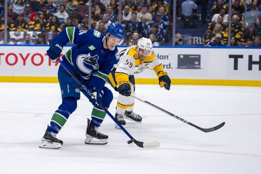 canucks, predators
