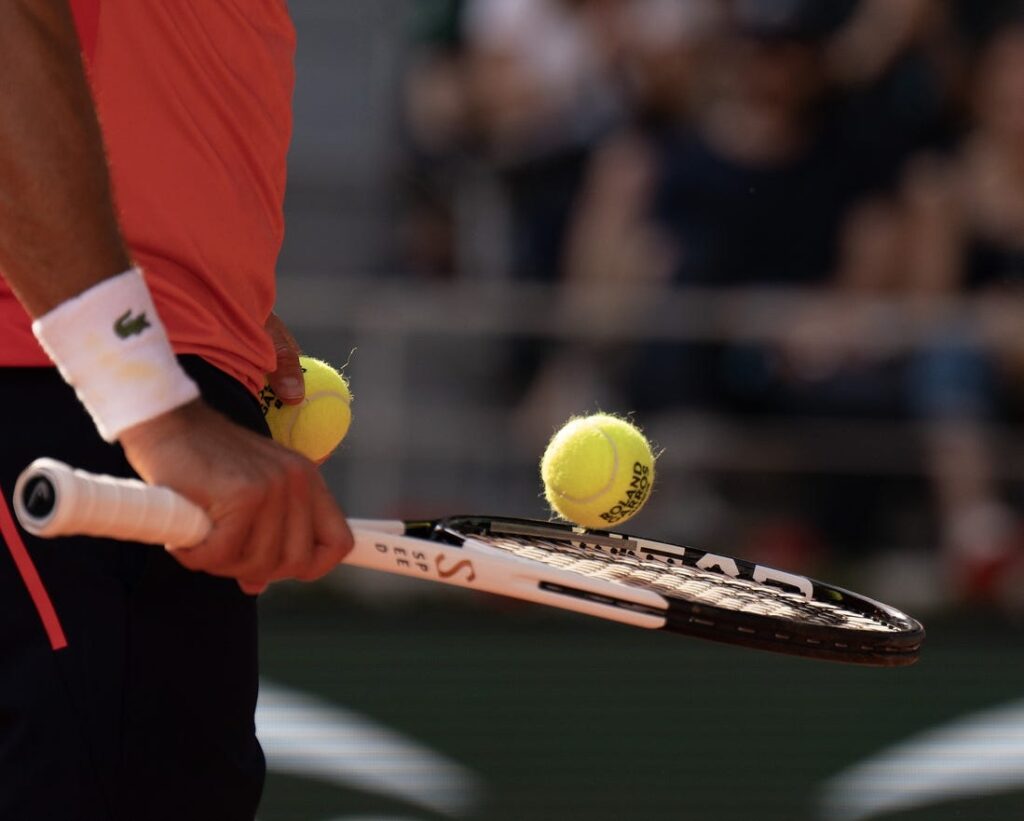 French Open tennis ball racket