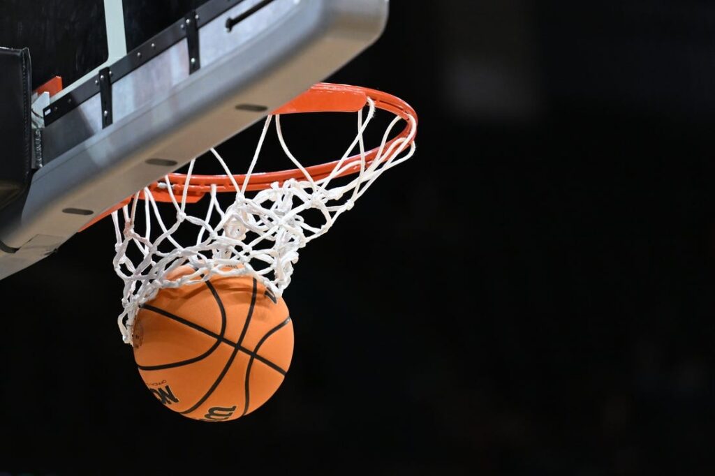 NCAA basketball hoop