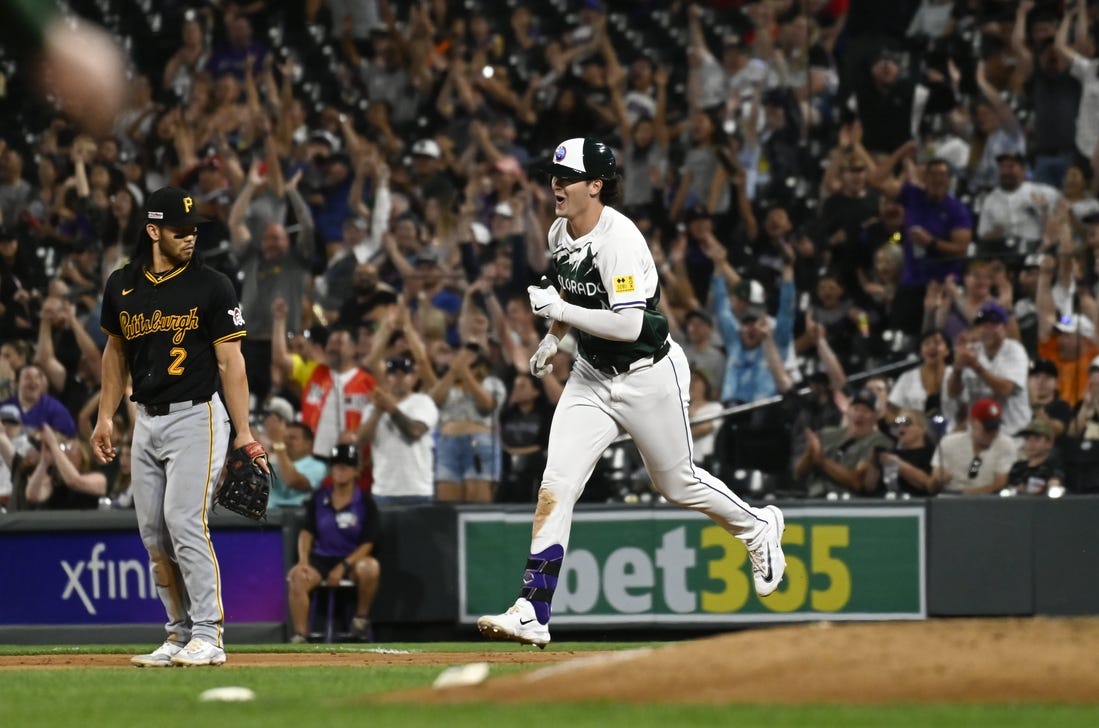 MLB roundup Rockies erupt for 16 runs, club Pirates Field Level Media Professional sports