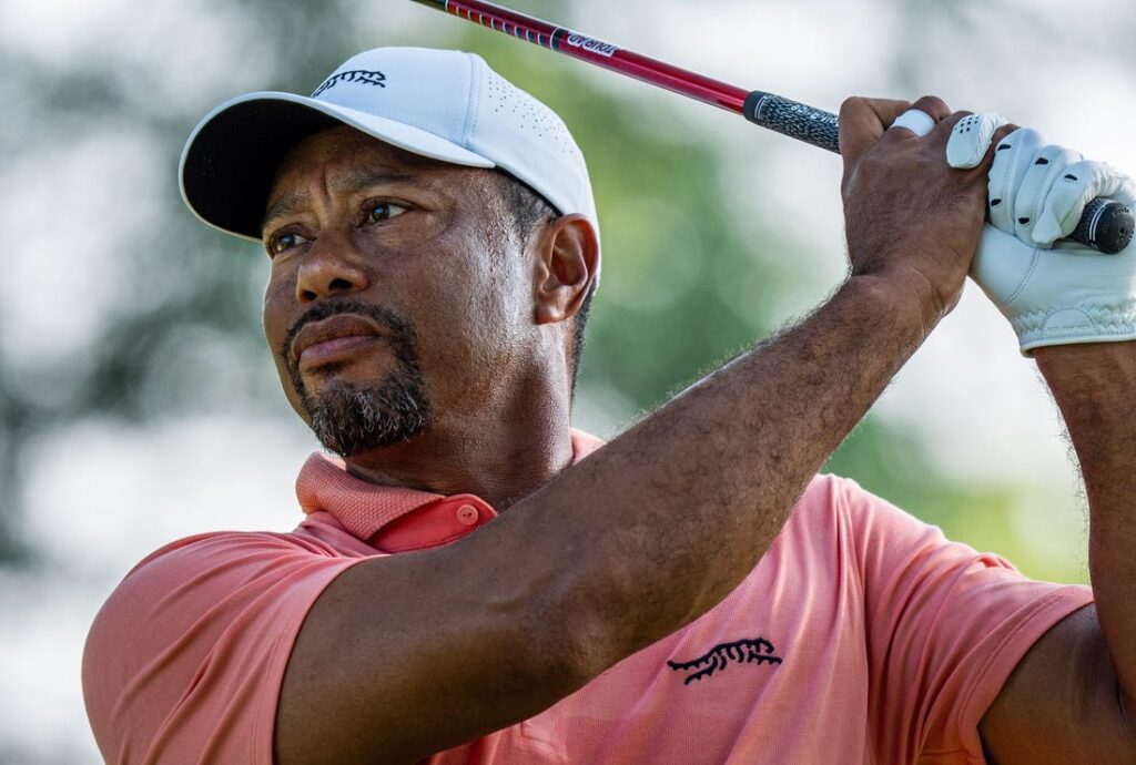 tiger woods hits
