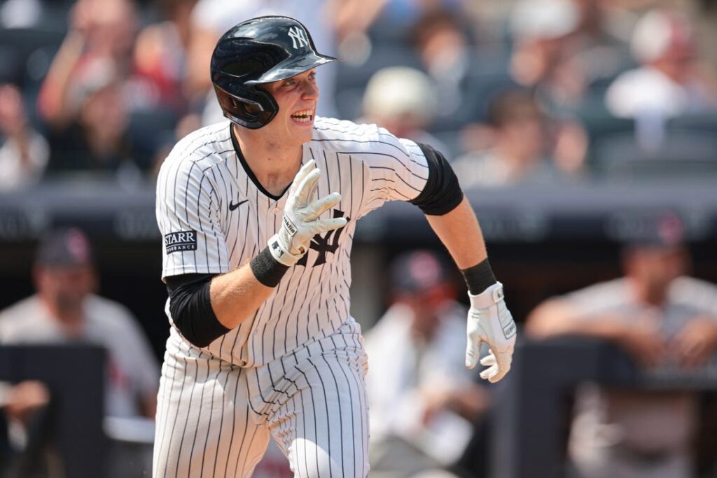 Yankees' Ben Rice packing leadoff punch felt by Red Sox - Field Level Media  - Professional sports content solutions | FLM