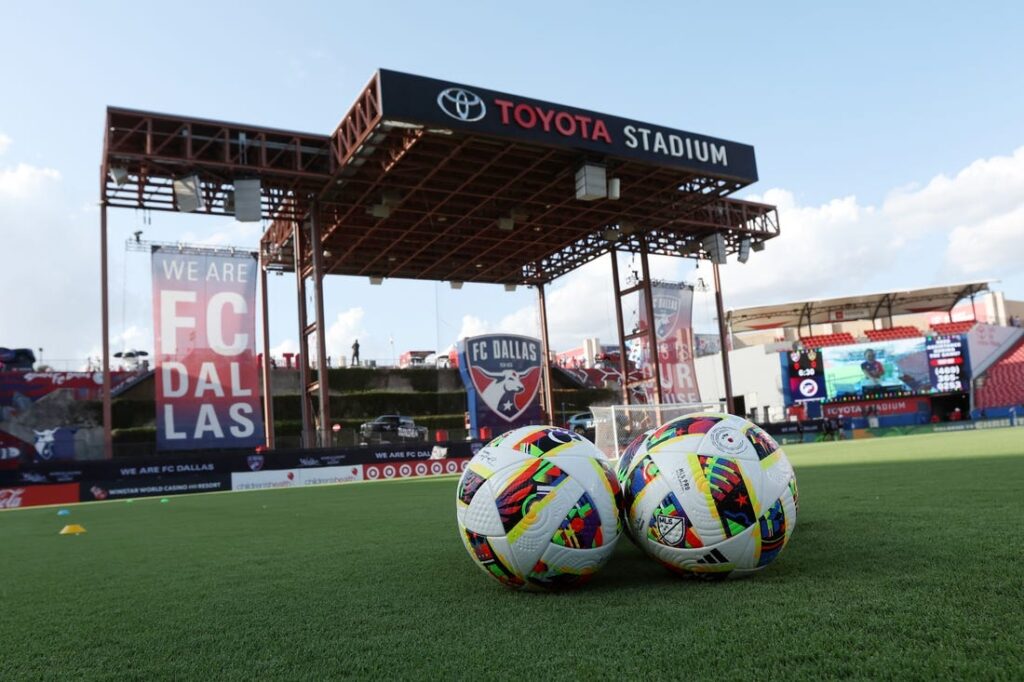 mls soccer balls general view frisco