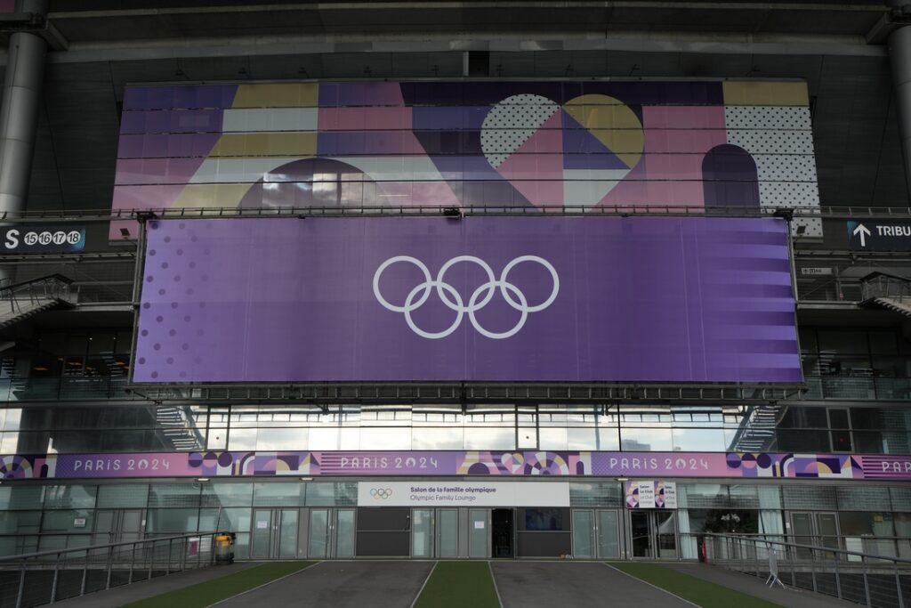 paris olympics rings general view