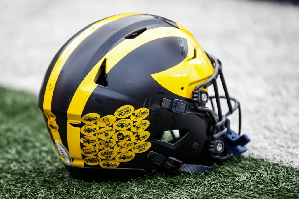 Michigan football helmet