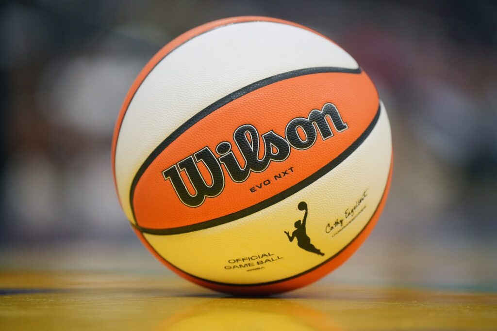 WNBA basketball on court