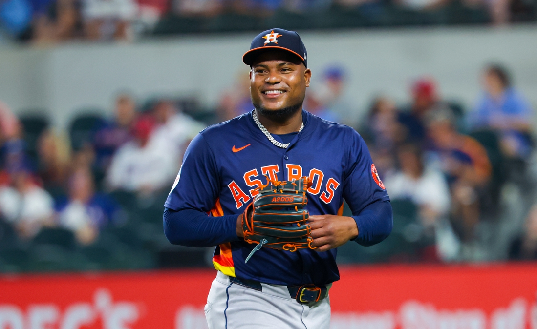 Framber Valdez just misses out on no-hitter, leads Astros over Rangers -  Field Level Media - Professional sports content solutions | FLM