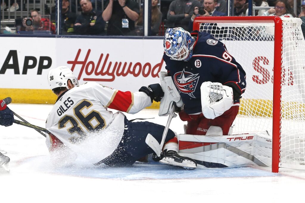 blue jackets, panthers