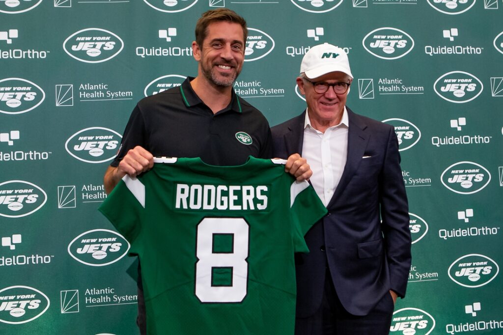 Jets, Woody Johnson, Aaron Rodgers