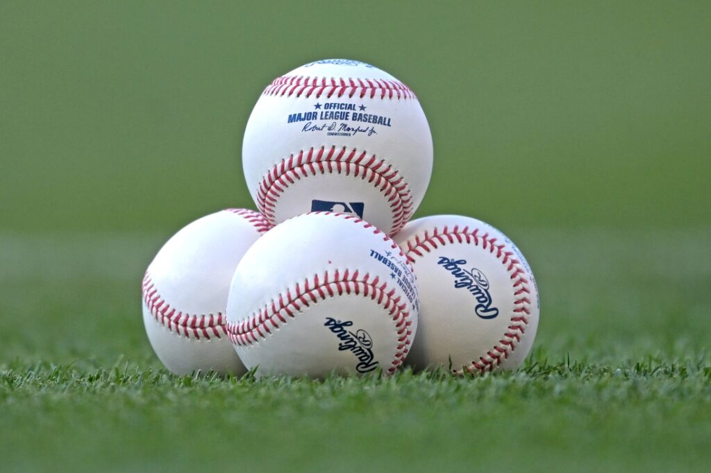 baseball, grass, view