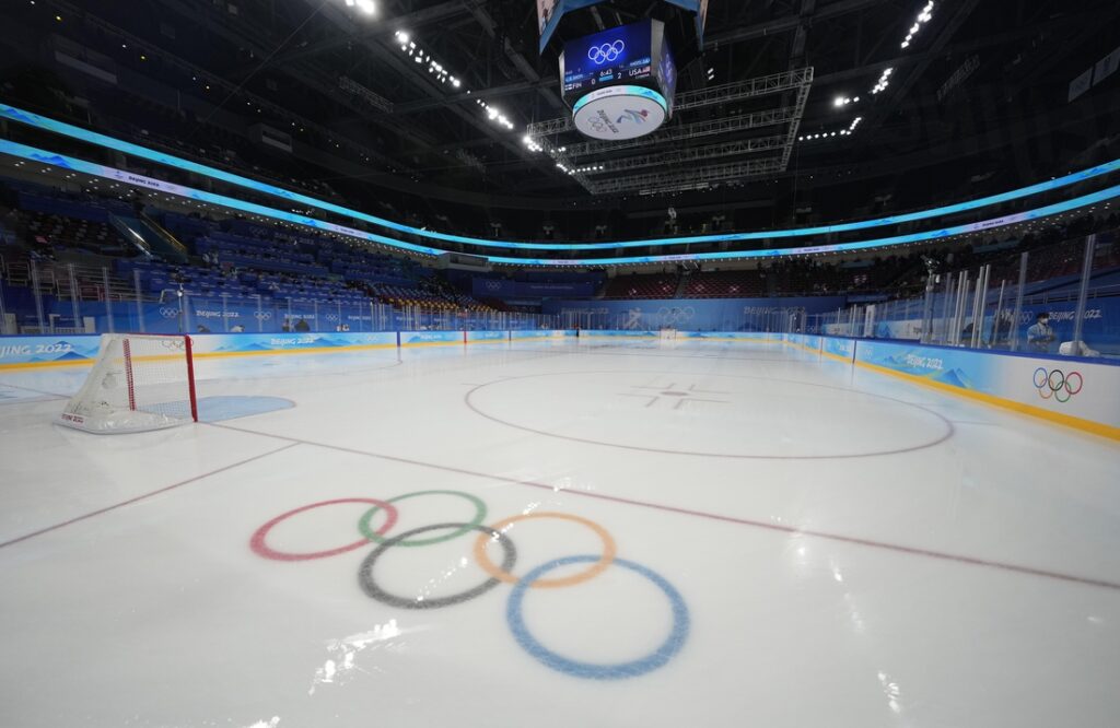 olympic rings general view winter