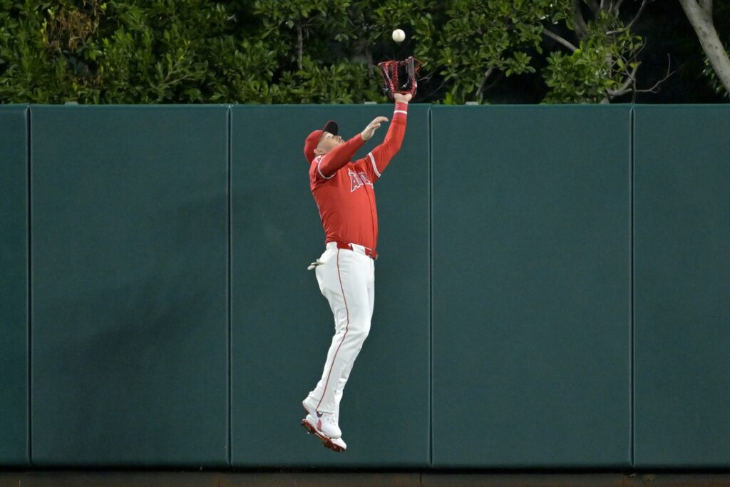 mike trout catch