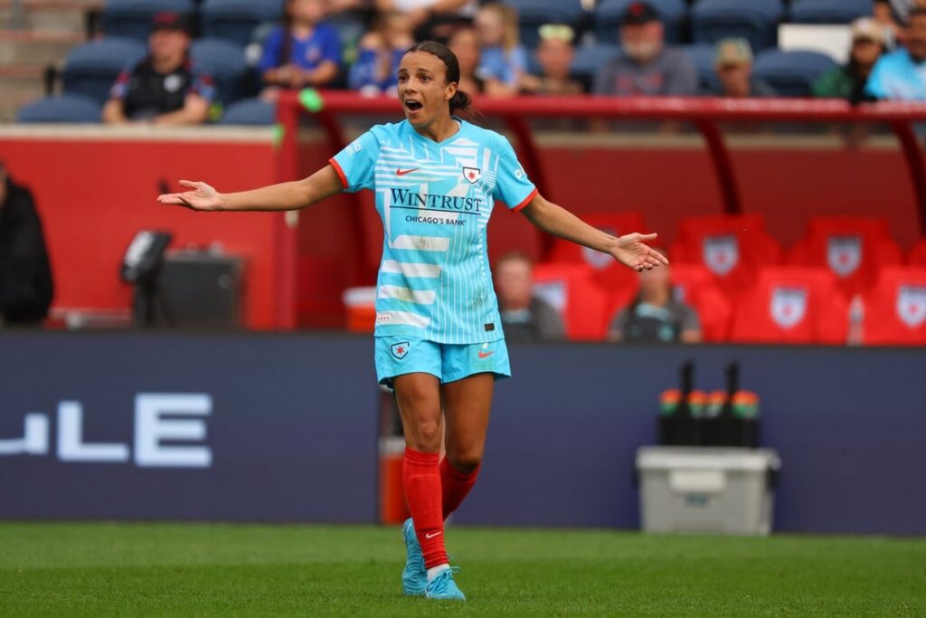 Mallory Swanson reacts