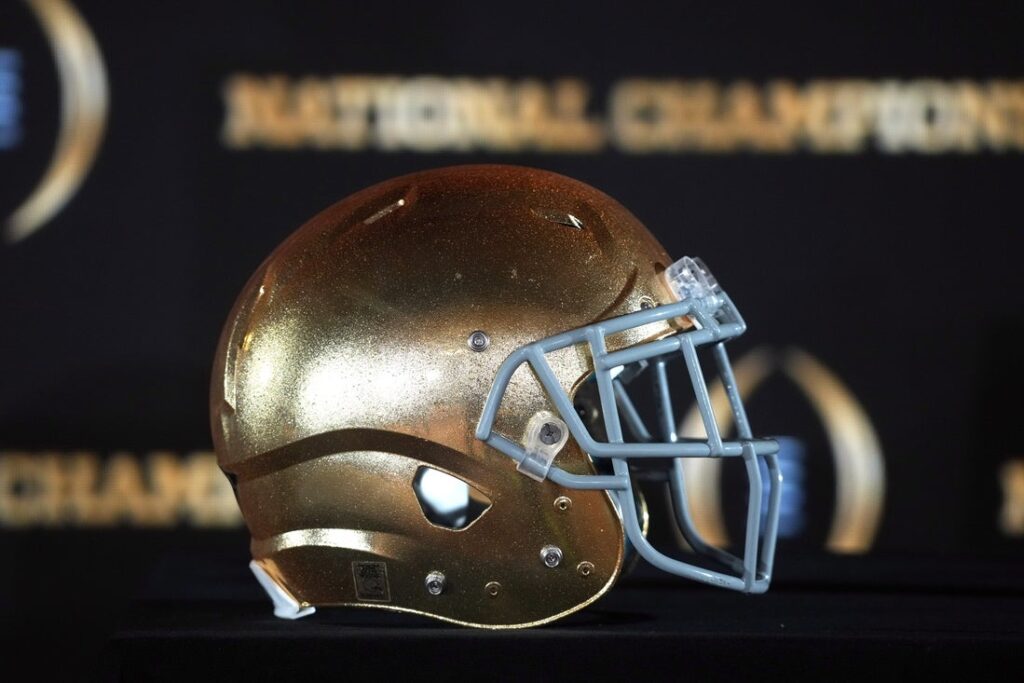 Notre Dame helmet