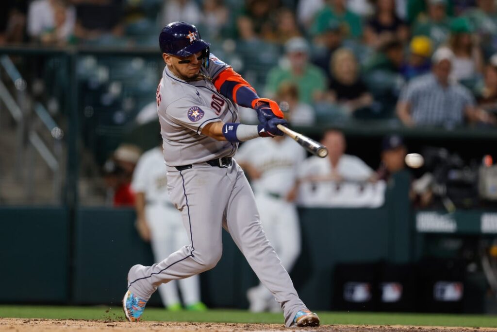 Astros at Athletics